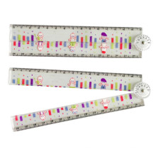 OEM Folding Plastic Transparent Ruler for School and Office Stationery
